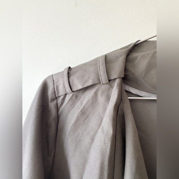 Vero Moda - Light Open Front Over Coat/Jacket - Khaki Green - Size Large - Picture 3 of 9